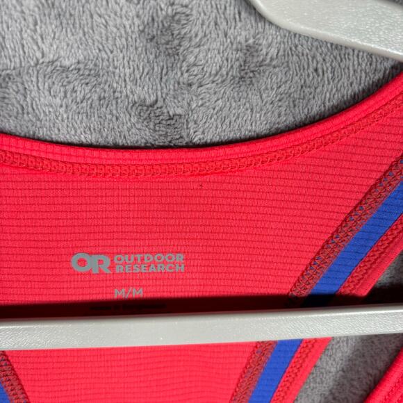 Outdoor Research Women’s Tank Top Size M Red Blue Racerback Activewear - Picture 5 of 5